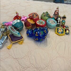 Disney Vintage Christmas ornaments lot of 18